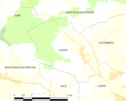 Detailkaart van de gemeente