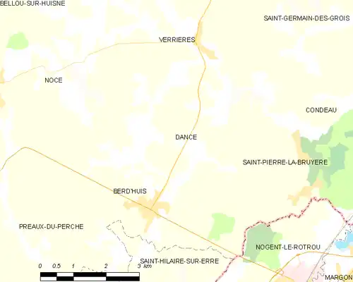 Detailkaart van de gemeente