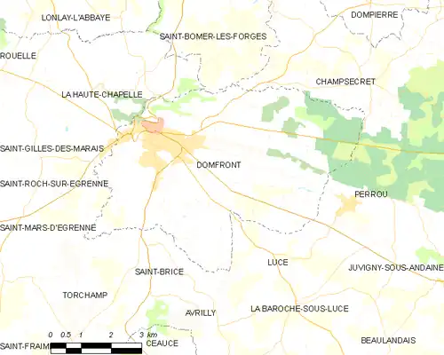 Detailkaart van de gemeente
