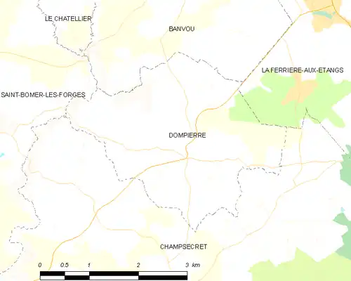 Detailkaart van de gemeente