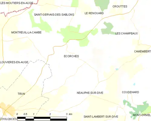 Detailkaart van de gemeente