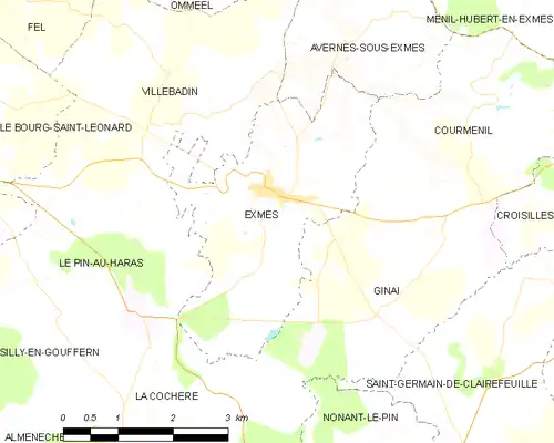 Detailkaart van de gemeente