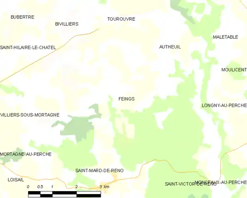 Detailkaart van de gemeente