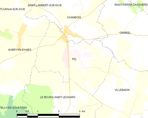 Detailkaart van de gemeente