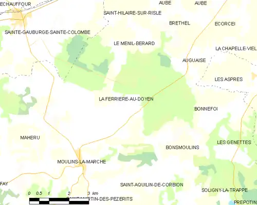 Detailkaart van de gemeente