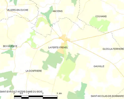 Detailkaart van de gemeente