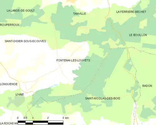Detailkaart van de gemeente