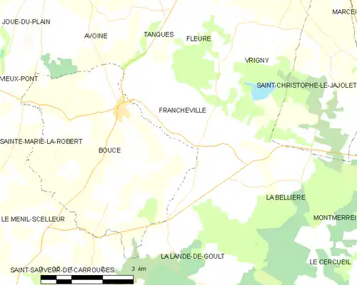 Detailkaart van de gemeente