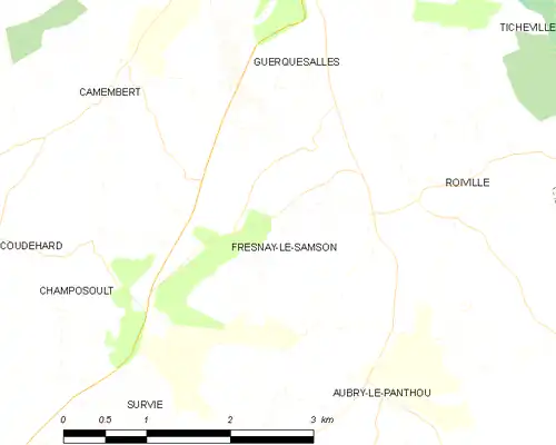 Detailkaart van de gemeente