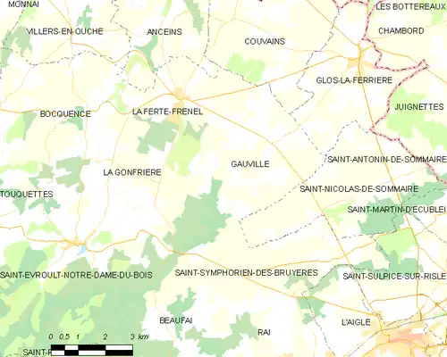 Detailkaart van de gemeente