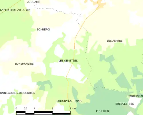 Detailkaart van de gemeente