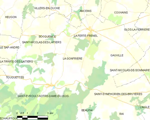 Detailkaart van de gemeente