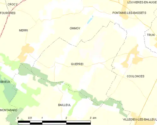 Detailkaart van de gemeente