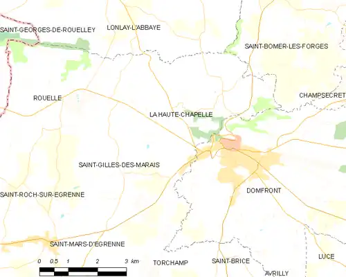 Detailkaart van de gemeente