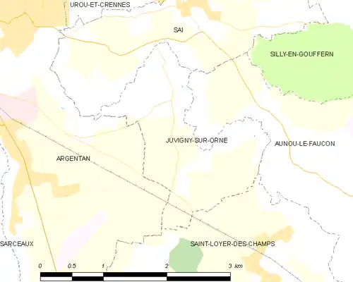 Detailkaart van de gemeente