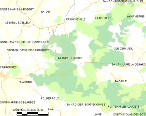 Detailkaart van de gemeente