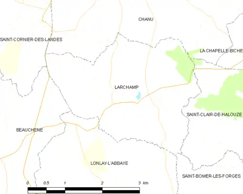 Detailkaart van de gemeente