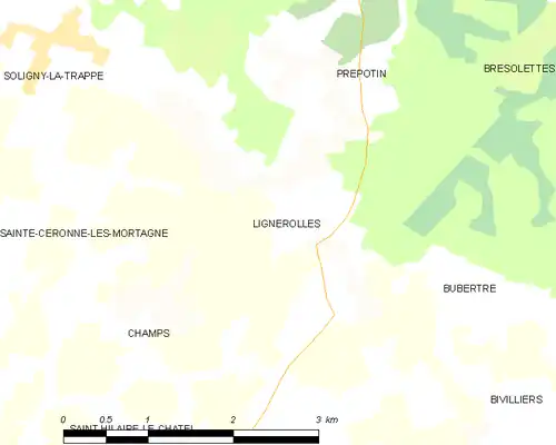 Detailkaart van de gemeente