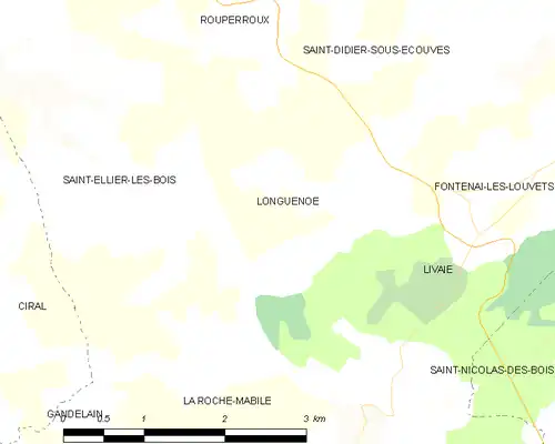 Detailkaart van de gemeente