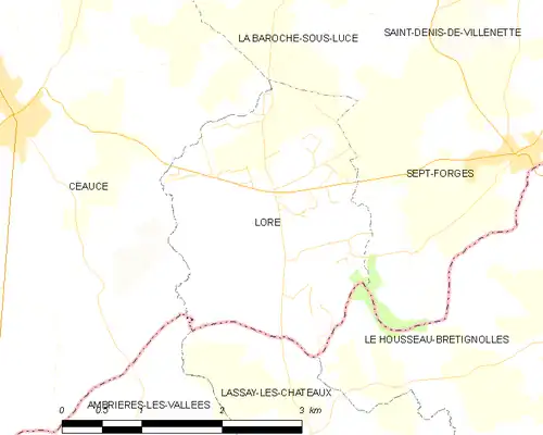 Detailkaart van de gemeente