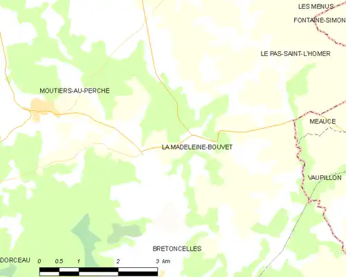 Detailkaart van de gemeente