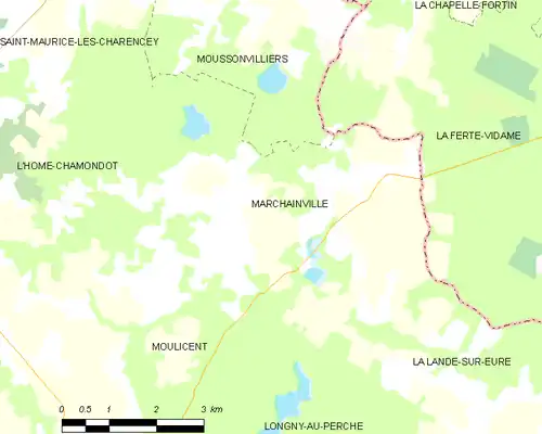 Detailkaart van de gemeente