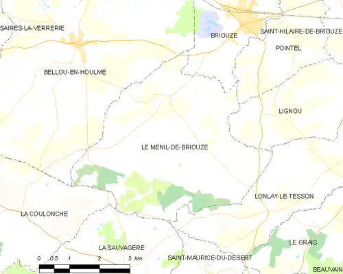 Detailkaart van de gemeente