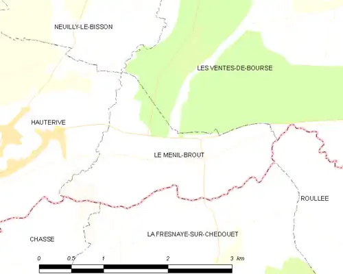 Detailkaart van de gemeente