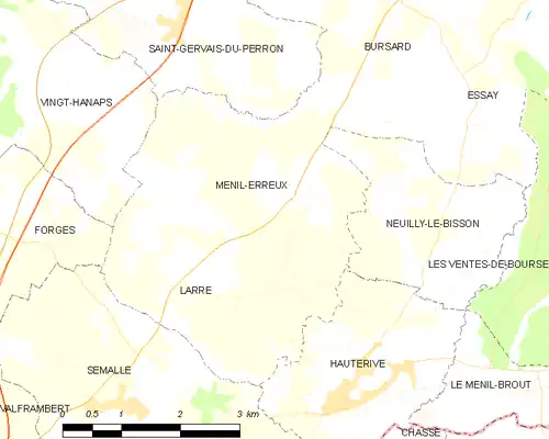 Detailkaart van de gemeente