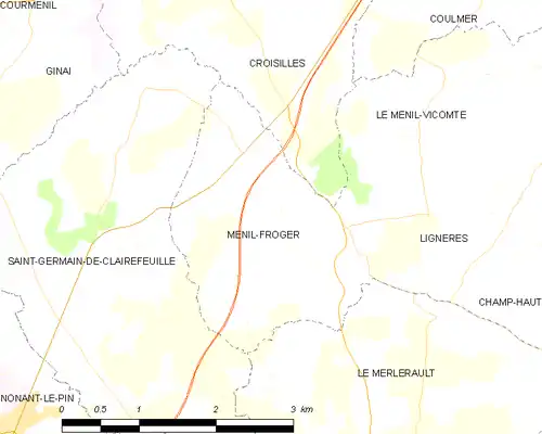 Detailkaart van de gemeente