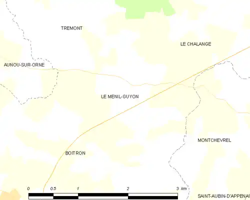 Detailkaart van de gemeente