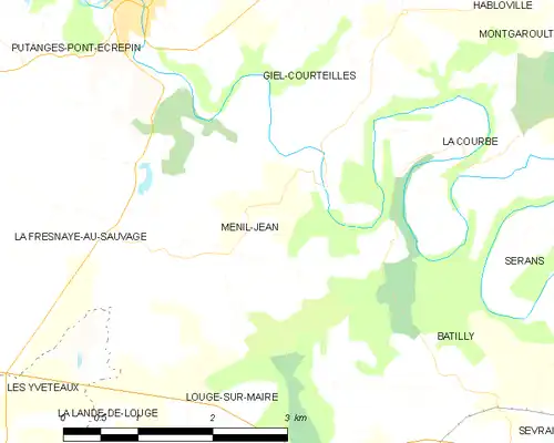 Detailkaart van de gemeente