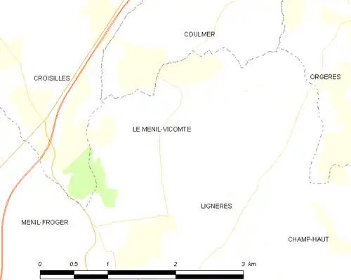 Detailkaart van de gemeente