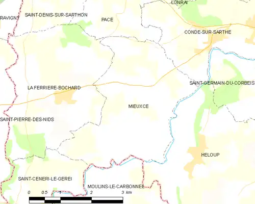 Detailkaart van de gemeente