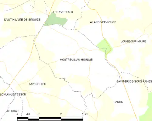 Detailkaart van de gemeente