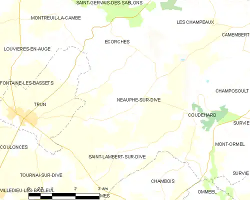 Detailkaart van de gemeente