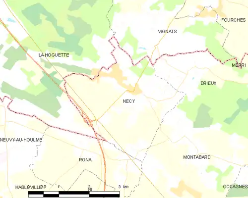 Detailkaart van de gemeente