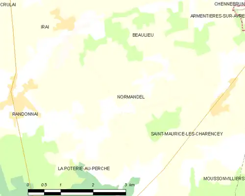 Detailkaart van de gemeente