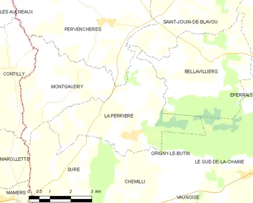 Detailkaart van de gemeente