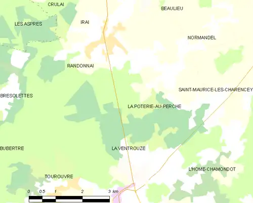 Detailkaart van de gemeente