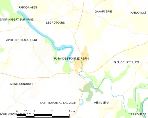 Detailkaart van de gemeente