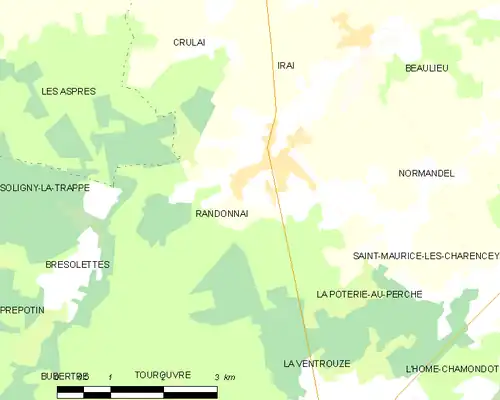 Detailkaart van de gemeente