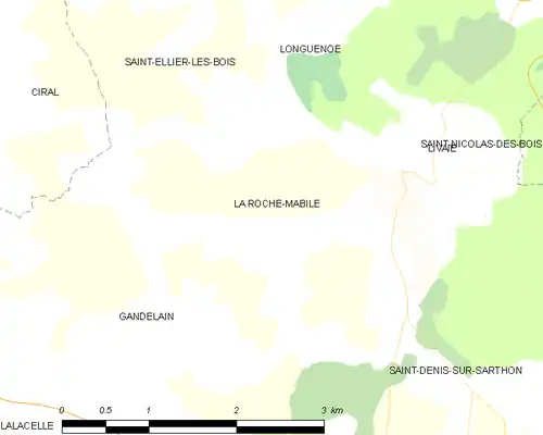 Detailkaart van de gemeente