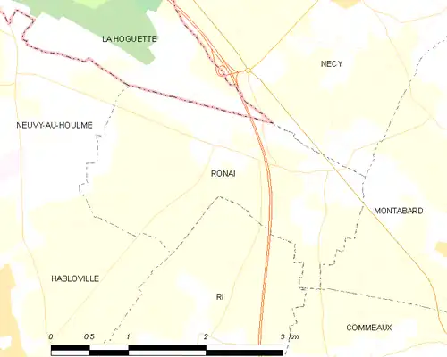 Detailkaart van de gemeente