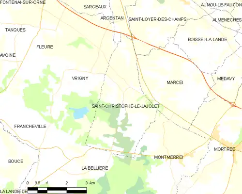 Detailkaart van de gemeente