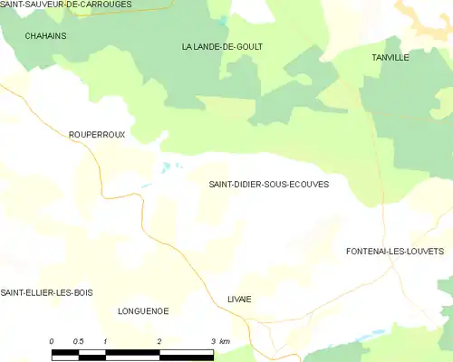 Detailkaart van de gemeente