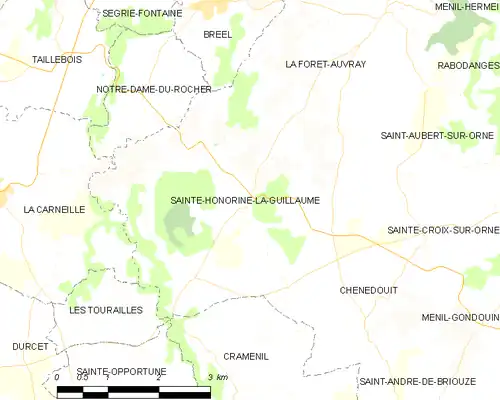 Detailkaart van de gemeente