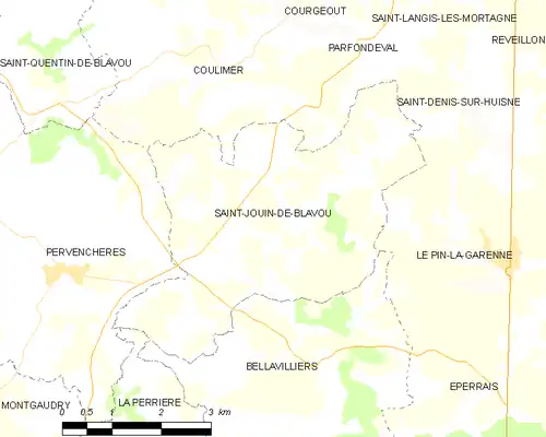 Detailkaart van de gemeente