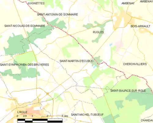 Detailkaart van de gemeente