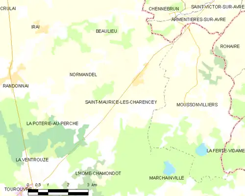 Detailkaart van de gemeente